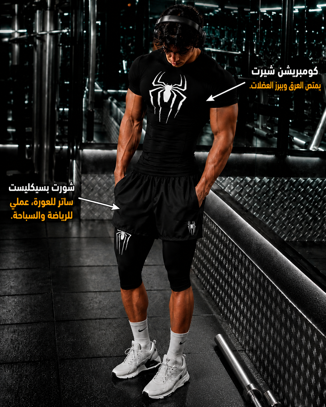 طقم رياضي رجالي 3 قطع (Compression Set)